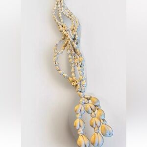 Vintage Seashell Hanging Plant Holder 18” L